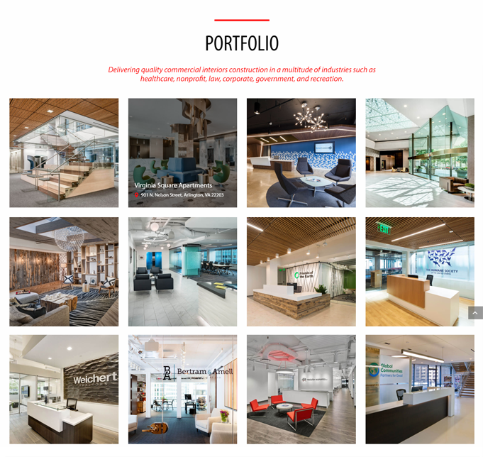 web design for construction industry