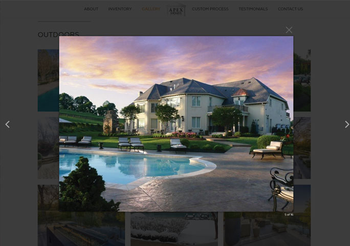 Custom home builder web design