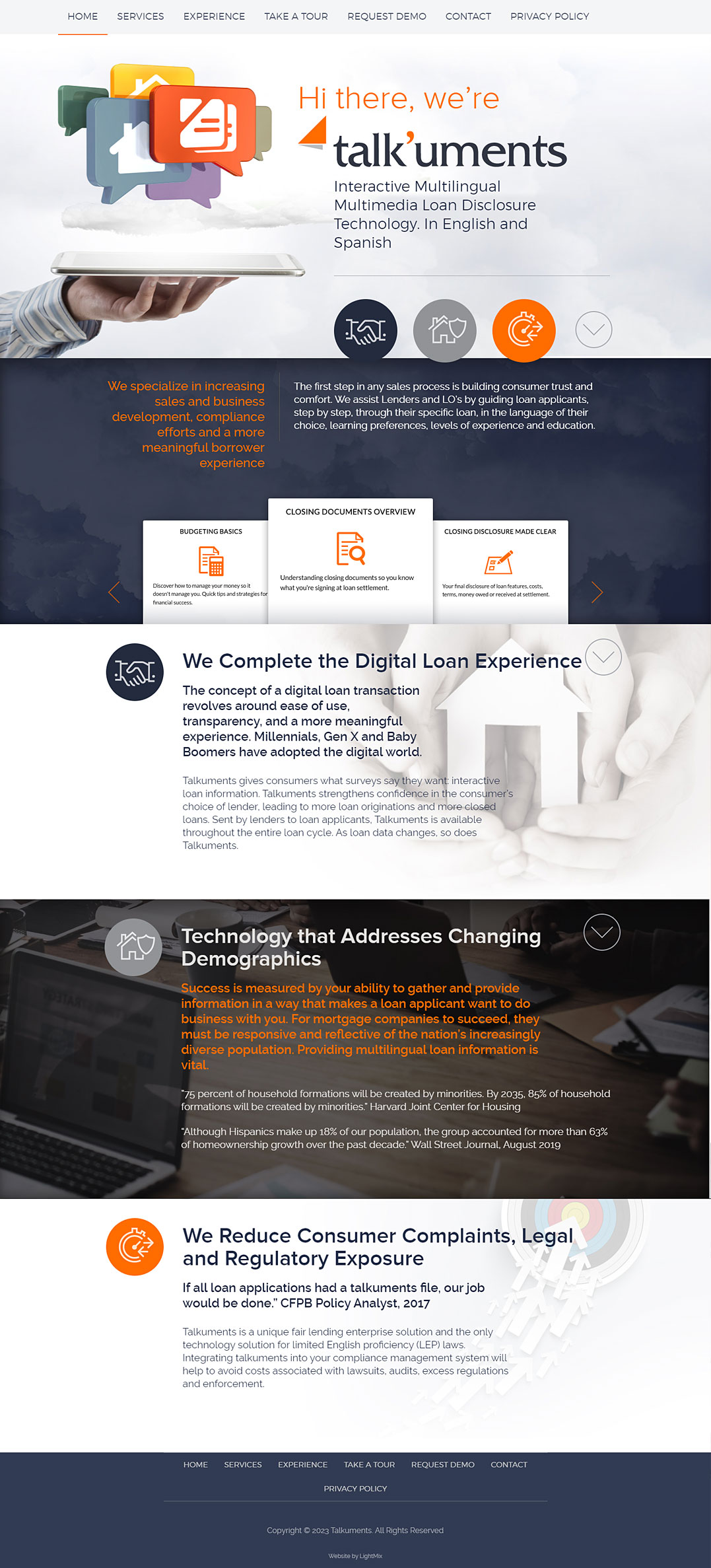 Loan disclosure business UI/UX